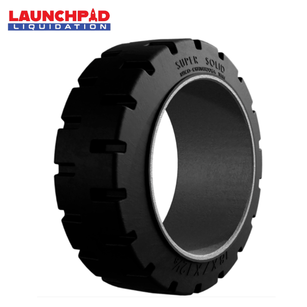 17X6X12-1/8 Tires Super Solid Forklift Press-on Heavy Duty Traction Tire