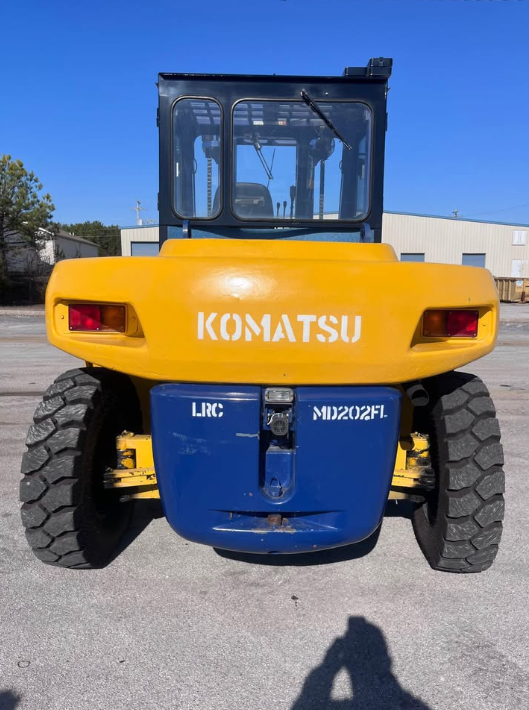 20k Komatsu Pneumatic FD100-6 Low Hour Forklift w/Side Shifting Fork Positioner & New Tires!