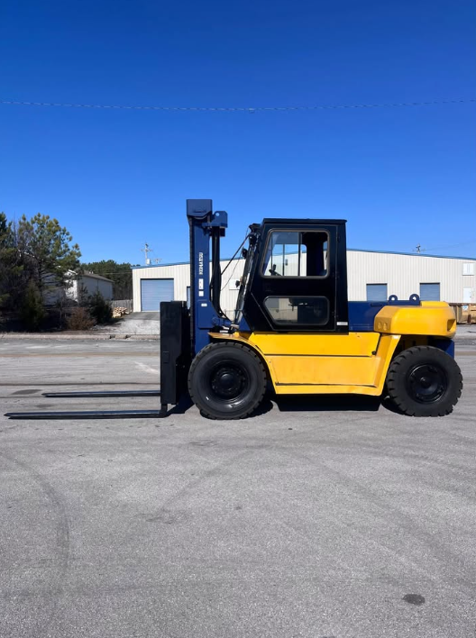 20k Komatsu Pneumatic FD100-6 Low Hour Forklift w/Side Shifting Fork Positioner & New Tires!